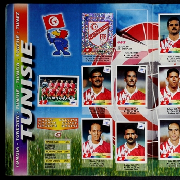 France 98 Panini Sticker Album teilgefüllt