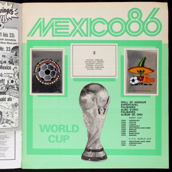 Preview: Mexico 86 Panini Sticker Album teilgefüllt