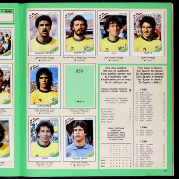 Mexico 86 Panini Sticker Album teilgefüllt
