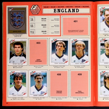 Mexico 86 Panini Sticker Album teilgefüllt