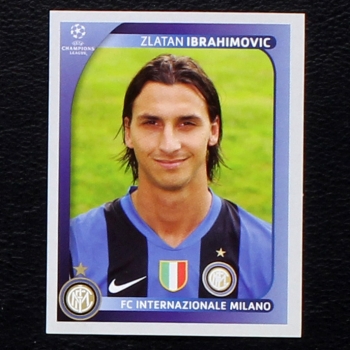 Ibrahimovic Panini Sticker No. 313 - Champions League 2008