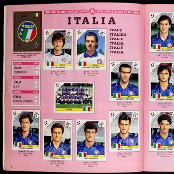 Italia 90 Panini Sticker Album komplett - NL