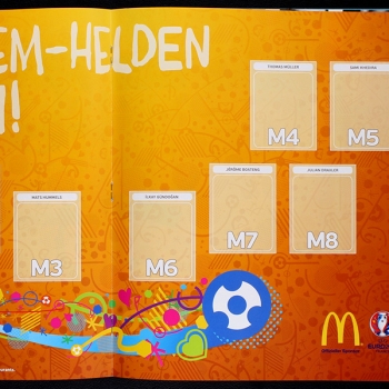 Euro 2016 Panini sticker album complete - w.McD.