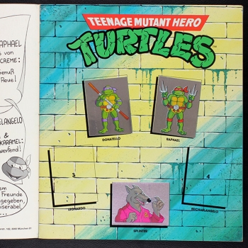 Turtles Panini album with stickers