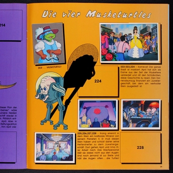 Turtles Panini album with stickers