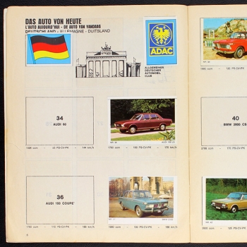 Auto Parade Americana Sticker Album teilgefüllt