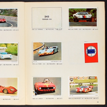 Auto Parade Americana Sticker Album teilgefüllt