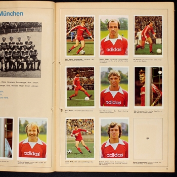 Fußball Bundesliga 1977 Bergmann Sticker Album teilgefüllt