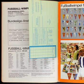 Fußball 1973 Bergmann album with stickers