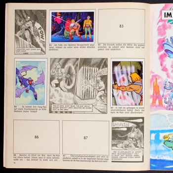 Preview: Masters of the Universe Panini Sticker Album teilgefüllt