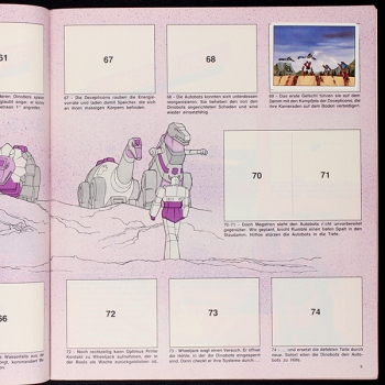 Transformers Panini album with stickers