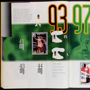 Preview: Michael Jordan Upper Deck Sticker Album teilgefüllt