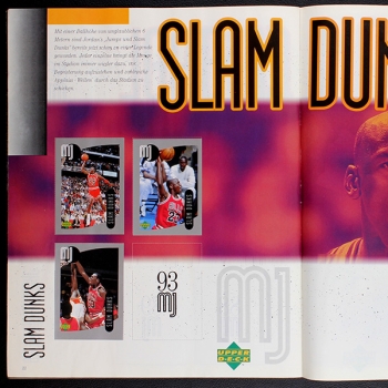 Michael Jordan Upper Deck Sticker Album teilgefüllt