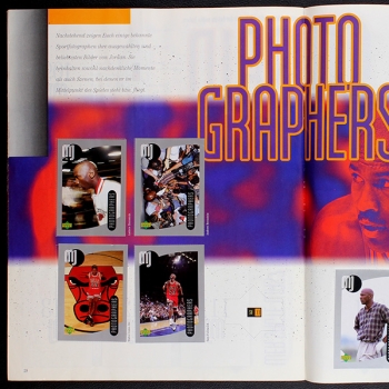 Michael Jordan Upper Deck Sticker Album teilgefüllt