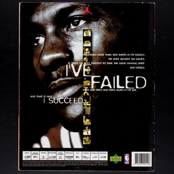 Michael Jordan Upper Deck Sticker Album teilgefüllt
