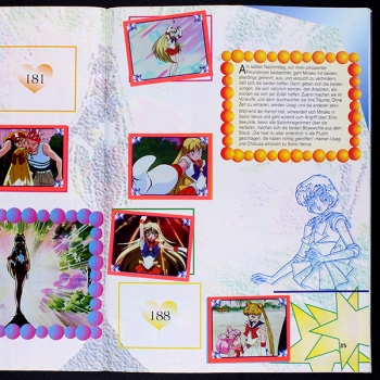 Sailor Moon Neue Serie Merlin Sticker Album teilgefüllt