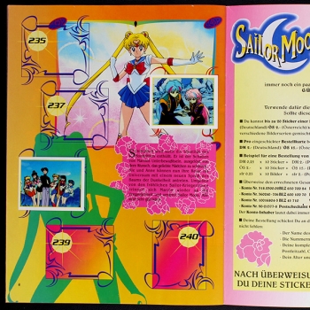 Sailor Moon Merlin album with stickers
