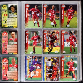 Preview: Fußball 95 Panini Trading Cards Album fast komplett