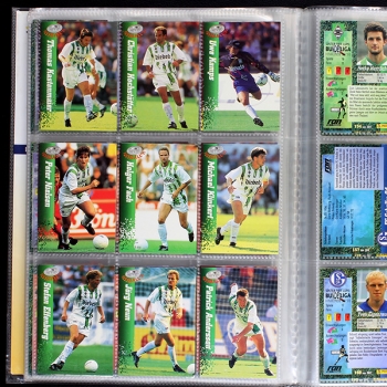 Fußball 95 Panini Trading Cards Album fast komplett