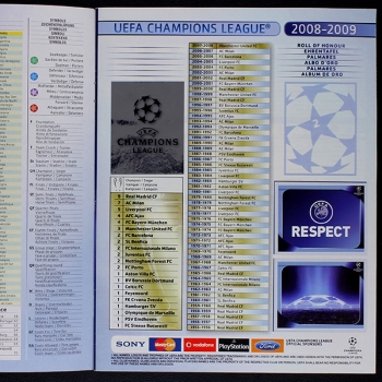 Preview: Champions League 2008 Panini Sticker Album teilgefüllt