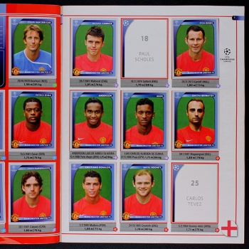 Preview: Champions League 2008 Panini Sticker Album teilgefüllt