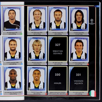 Champions League 2008 Panini Sticker Album teilgefüllt