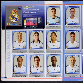 Champions League 2008 Panini Sticker Album teilgefüllt