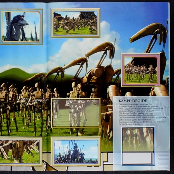 Star Wars EP1 Panini Sticker Album teilgefüllt