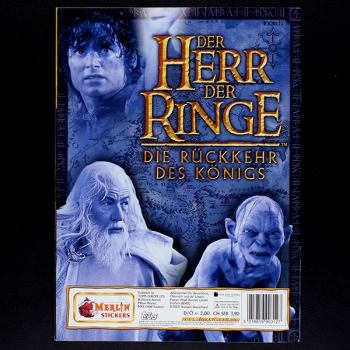 Her der Ringe 3 Merlin Sticker Album teilgefüllt