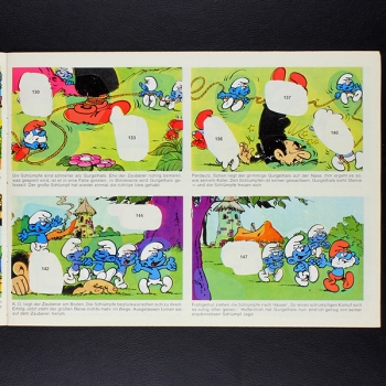 Preview: Schlümpfe Americana Sticker Album teilgefüllt