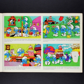 Schlümpfe Americana Sticker Album teilgefüllt