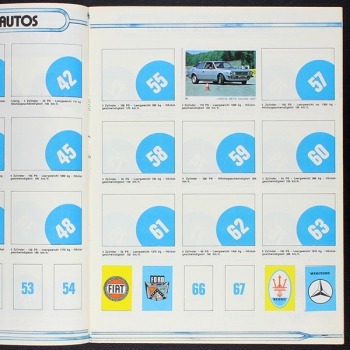 Auto 1977 Americana Sticker Album teilgefüllt