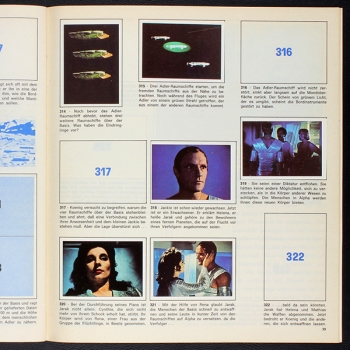 Space 1999 Panini album with stickers