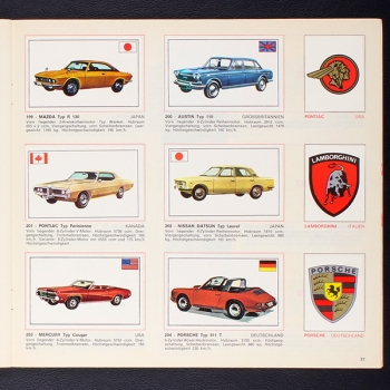 Automobile Panini Sticker Album komplett