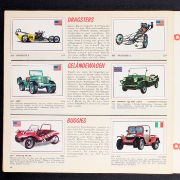 Automobile Panini Sticker Album komplett