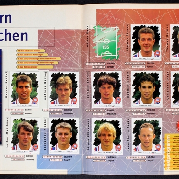 Fußball 96 Endphase Panini Sticker Album teilgefüllt