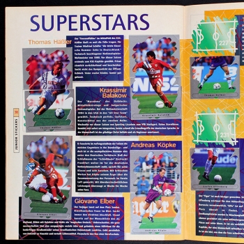 Fußball 96 Endphase Panini Sticker Album teilgefüllt