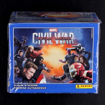 Captain America Civil War Panini Box mit 50 Sticker Tüten