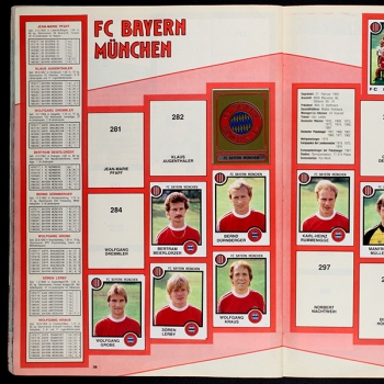 Fußball 84 Panini Sticker Album teilgefüllt