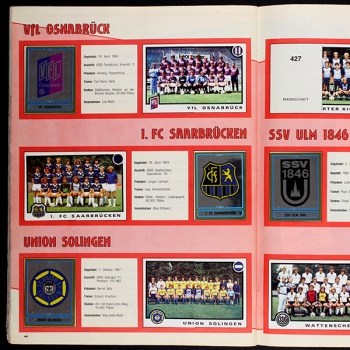 Fußball 84 Panini Sticker Album teilgefüllt