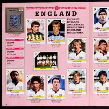 Italia 90 Panini Sticker Album komplett