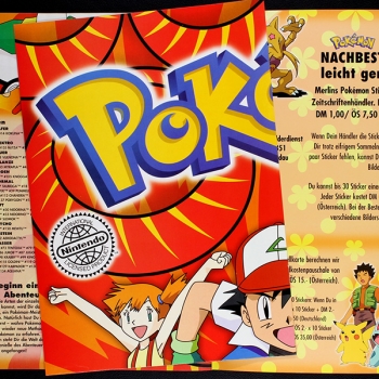 Pokemon Merlin Sticker Album teilgefüllt