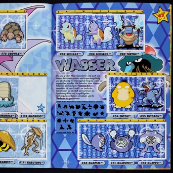Pokemon Merlin Sticker Album teilgefüllt