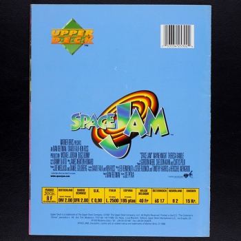 Space Jam Upper Deck Sticker Album teilgefüllt