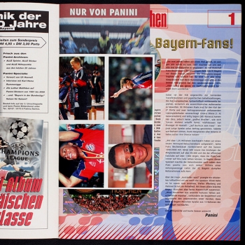 Preview: Bayern München 2000 Panini Sticker Album teilgefüllt