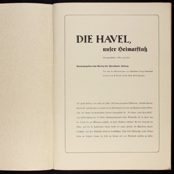 Preview: Die Havel unser Heimatfluß 1938 Spandauer Zeitung Album komplett