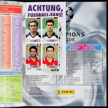 Preview: Champions League 2000 Panini Sticker Album komplett