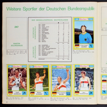 München 72 Panini Sticker Album teilgefüllt