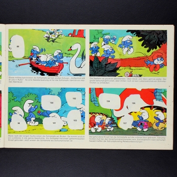 Schlümpfe Americana Sticker Album teilgefüllt