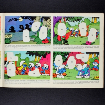 Schlümpfe Americana Sticker Album teilgefüllt